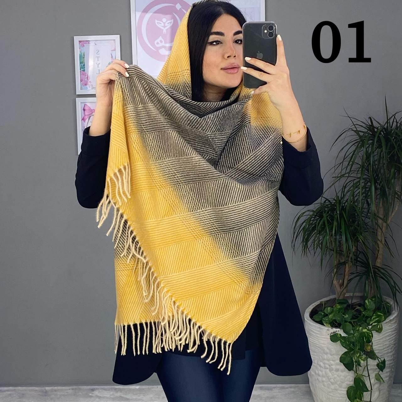 شال موهر ریش دار کد 2281