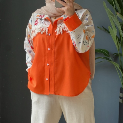 شومیز  ترکیبی کد 6383