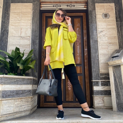 مانتو آستین سندبادی رنگ سبز 
