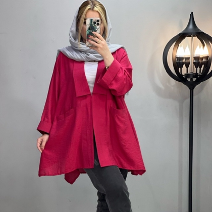 مانتو کوتاه بغل گوشواره ای کد  2907