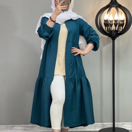 مانتو چین دار بلند کد 2491