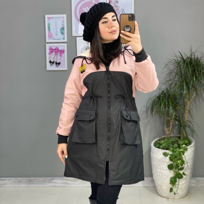 کاپشن دو رنگ جیب پاکتی کد 2211