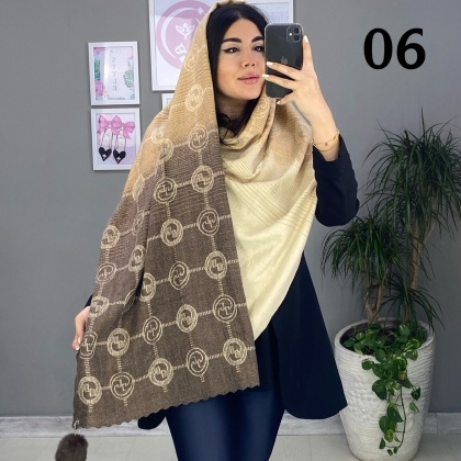 شال موهر پوم دار کد 2280